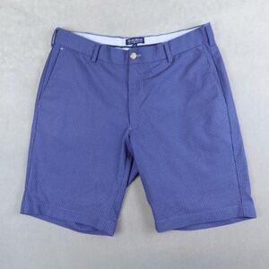 PETER MILLAR Crown Crafted Shorts Stealth Art Deco Mens Blue Size 32x9